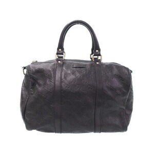 GUCCI Guccissima Boston Duffle Bag Handbag Black